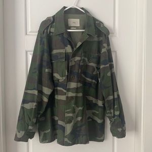 Tna shacket, green camo, size Medium